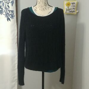 Beautiful Vintage Moda International Black Rabbit Hair Sweater S